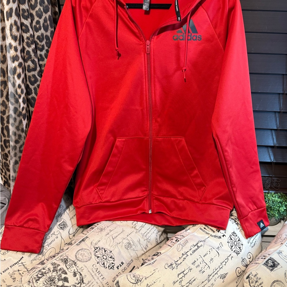 Adidas Bright Red Training Jacket